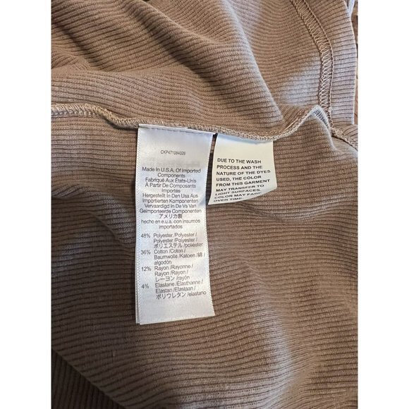 Madewell Rivet & Thread Ribbed U Neck Tee Size LG *Flaw* - Picture 4 of 6